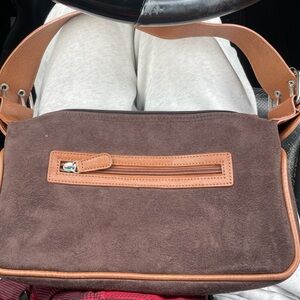 Brown Suede Leather Bag